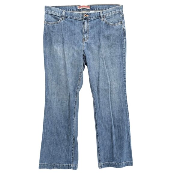 GAP Long and Lean Bootcut Jeans Womens Blue Stretch Denim Size 16 - Picture 1 of 11